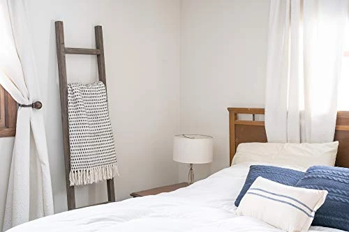 BarnwoodUSA Rustic Farmhouse Decorative Ladder - Our 5 Ft Ladder Can Be Mounted Horizontally Or Vertically And Is Crafted From 100% Recycled And Reclaimed Wood | No Assembly Required | Brown 2 BarnwoodUSA Rustic Farmhouse Decorative Ladder - Our 5 Ft Ladder Can Be Mounted Horizontally Or Vertically And Is Crafted From 100% Recycled And Reclaimed Wood | No Assembly Required | Brown - Image 2