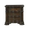 Steve Silver Royale W/USB And Pwr Outlet Nightstand, 30" L X 18.75" W X 29.5" H, Traditional Brown Cherry