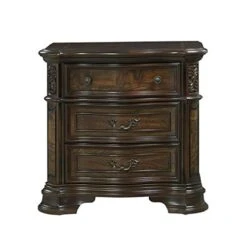 Steve Silver Royale W/USB And Pwr Outlet Nightstand, 30" L X 18.75" W X 29.5" H, Traditional Brown Cherry