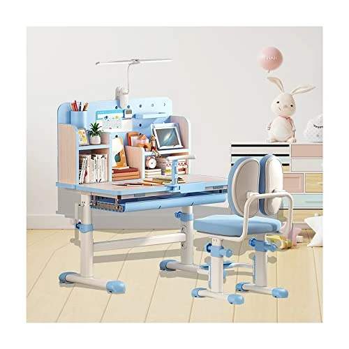Kids Desk And Chair, Height Adjustable Children School Study Desk With 0-60° Tilt Desktop, Built-in Bookshelf, For 3-18 Year Old Kids Bedroom Furniture, Easy To Scrub Graffiti Painting Desktop ( Color 1 Kids Desk And Chair, Height Adjustable Children School Study Desk With 0-60° Tilt Desktop, Built-in Bookshelf, For 3-18 Year Old Kids Bedroom Furniture, Easy To Scrub Graffiti Painting Desktop ( Color