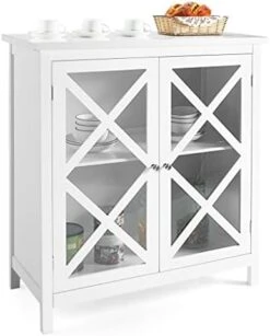 Kitchen Buffet Storage Cabinet With Glass Doors And Adjustable Shelves (Color : E, Size : As Shown) -Best Furniture Store 41ta0Wu1VFL. AC