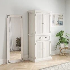 Homestyles Nantucket Pantry, 30", Off White -Best Furniture Store 41thzM7tQIL