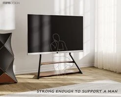 FITUEYES Design Corner Floor TV Stand For 75-100 Inch TV LCD LED Flat Curved TVs Heavy Duty TV Mount With Large Storage Wood Shelf Modern Entertainment Center, Up To 187 Lbs, Eiffel Series 6 FITUEYES Design Corner Floor TV Stand For 75-100 Inch TV LCD LED Flat Curved TVs Heavy Duty TV Mount With Large Storage Wood Shelf Modern Entertainment Center, Up To 187 Lbs, Eiffel Series -Best Furniture Store 41ts5lg93IL