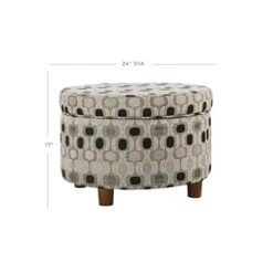 Homepop Home Decor | Upholstered Round Storage Ottoman | Ottoman With Storage For Living Room & Bedroom (Black Geo) 13 Homepop Home Decor | Upholstered Round Storage Ottoman | Ottoman With Storage For Living Room & Bedroom (Black Geo) -Best Furniture Store 41ttlzvzNBL