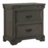 Avalon Furniture Aspen Village Mahogany Wood Nightstand In Brushed Gray