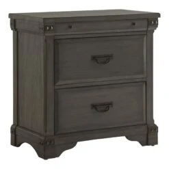 Avalon Furniture Aspen Village Mahogany Wood Nightstand In Brushed Gray