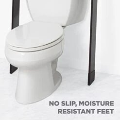 Zenna Home Leaning Wood Ladder-Style Bathroom Spacesaver Storage Shelves, Espresso -Best Furniture Store 41uO4J0oYRL