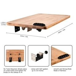 Bamboo Bedside Shelf, Easy Assemble Bunk Bed Shelf, Bedside Shelf For Bed College Dorm Room With A Cable Manager, Versatile Use As Snack Bedside Table (Natural) 7 Bamboo Bedside Shelf, Easy Assemble Bunk Bed Shelf, Bedside Shelf For Bed College Dorm Room With A Cable Manager, Versatile Use As Snack Bedside Table (Natural) -Best Furniture Store 41uUVGCuMKL