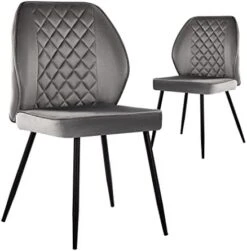 Wolmics Velvet Dining Chairs Set Of 2, Accent Chair Living Room Chairs Upholstered Side Chair With Metal Legs Desk Chair For Dining Room Kitchen Vanity Patio, Green -Best Furniture Store 41uV1plRjcL. AC