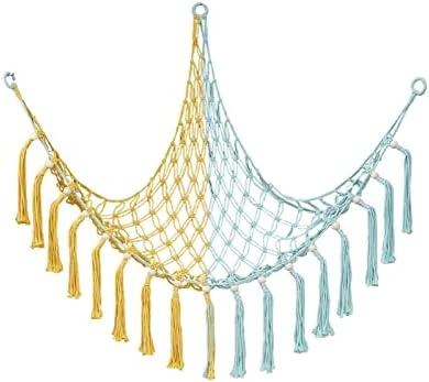 D-GROEE Stuffed Animal Toy Hammock Storage Hammock With Tassel Handmade Cotton Rope Corner Hanging Stuffed Animal Toy Organizer Net Bag Home Decor Purple 9 D-GROEE Stuffed Animal Toy Hammock Storage Hammock With Tassel Handmade Cotton Rope Corner Hanging Stuffed Animal Toy Organizer Net Bag Home Decor Purple - Image 9