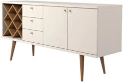 Manhattan Comfort Utopia Sideboard Buffet Stand, Off Off White And Maple Cream -Best Furniture Store 41ulKAc3icL. AC