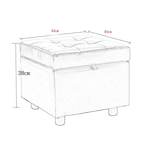 DOUBAO Storage Stool Leather Toy Storage Box Chair Shoe Replacement Stool Square Household Storage Leather Storage Stool (Color : D) 6 DOUBAO Storage Stool Leather Toy Storage Box Chair Shoe Replacement Stool Square Household Storage Leather Storage Stool (Color : D) - Image 6