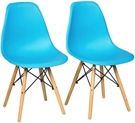 GOFLAME DSW Dining Chairs, Shell Plastic Chairs With Wood Legs, Modern Style Armless Chairs For Living Room Kitchen Bedroom, Eiffel DSW Style Side Chairs With Ergonomic Backrest Set Of 4, Black 8 GOFLAME DSW Dining Chairs, Shell Plastic Chairs With Wood Legs, Modern Style Armless Chairs For Living Room Kitchen Bedroom, Eiffel DSW Style Side Chairs With Ergonomic Backrest Set Of 4, Black - Image 8