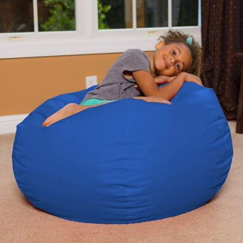 Posh Beanbags Bean Bag Chair, Large-38in, Solid Royal Blue 3 Posh Beanbags Bean Bag Chair, Large-38in, Solid Royal Blue - Image 3