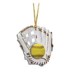 Personalized Softball Glove Ornament Softball Custom Name Ornament Softball Glove Flat Ornament Softball Lover Custom Softball Team Gift For Softball Player Softbal Artificial Holly (H, One Size)