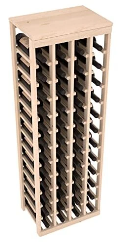 Wine Racks America Living Series Table Top Wine Rack - Durable And Modular Wine Storage System, Pine Unstained - Holds 48 Bottles