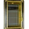 ThreeStar Large Italian Black And Gold Rectangular Curio Cabinet MT48