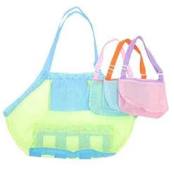 TENDYCOCO 2 Sets Beach Net Bag Kid Toy Baby Beach Bag Tote Beach Bag Baby Tote Bag Tote Bag For Beach Pool Toy Bag Travel Laundry Bag Storage Nylon Boating Travel Beach Toy Beach Toys Bag -Best Furniture Store 41vf2yUzGSL