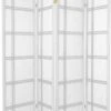 Double Cross Room Divider 3 To 10 Panel (White, 4)
