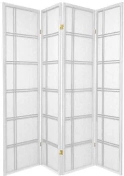 Double Cross Room Divider 3 To 10 Panel (White, 4)