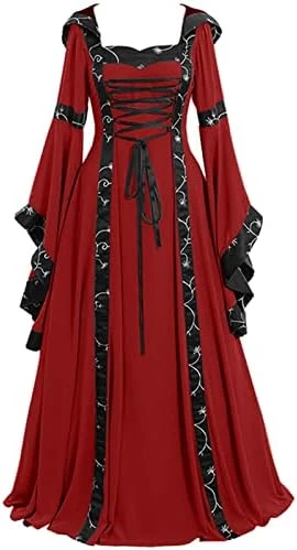 JEGULV Womens Fancy Gowns Renaissance Medieval Costume Irish Long Over Dress Victorian Vintage Halloween Ball Gown Dress 11 JEGULV Womens Fancy Gowns Renaissance Medieval Costume Irish Long Over Dress Victorian Vintage Halloween Ball Gown Dress - Image 11