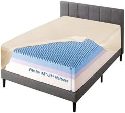 Queen Fitted Sheet Only,21 Inch Extra Deep Pocket White Bottom Bed Sheet, Soft Breathable,Stay In Place,for Pillow Top Mattress Thick Mattress -Best Furniture Store 41wIP4GNQFL. AC