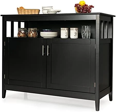 LOKO Buffet Cabinet With Storage, Freestanding Kitchen Cabinet With Adjustable Shelf, Storage Sideboard Console Table, 45 X 20 X 36 Inches (Brown) 5 LOKO Buffet Cabinet With Storage, Freestanding Kitchen Cabinet With Adjustable Shelf, Storage Sideboard Console Table, 45 X 20 X 36 Inches (Brown) - Image 5