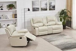 Betsy Furniture 2PC Bonded Leather Recliner Set Living Room Set, Sofa, Loveseat 8018 (Brown, Living Room Set 3+2) -Best Furniture Store 41wbBWVEqiL. AC