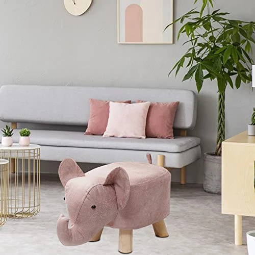 Bothyi Animal Footstool, Sofa Tea Stool, Shoes Changing, Multifunctional Wood Kids Stool, Elephant Bench For Living Rooms, Guest Rooms Bedroom, Pink 4 Bothyi Animal Footstool, Sofa Tea Stool, Shoes Changing, Multifunctional Wood Kids Stool, Elephant Bench For Living Rooms, Guest Rooms Bedroom, Pink - Image 4