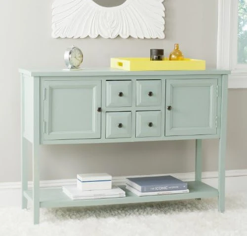 Safavieh American Homes Collection Charlotte Distressed Light Blue Sideboard 5 Safavieh American Homes Collection Charlotte Distressed Light Blue Sideboard - Image 5