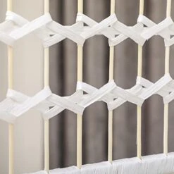 HOMCOM 6 Panel Room Divider, Folding Privacy Screen, 5.6' Room Separator, Wave Fiber Freestanding Partition Wall Divider For Rooms, Home, Office, White -Best Furniture Store 41wlaG40KEL