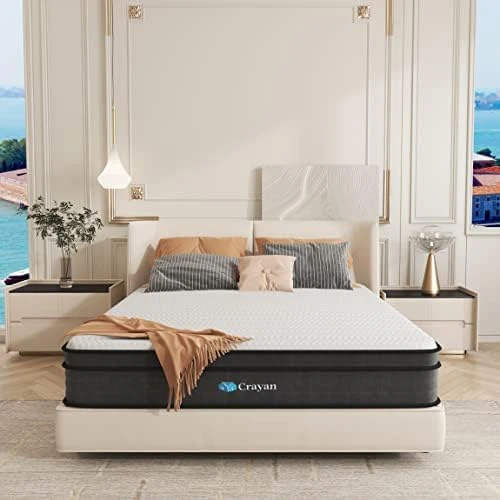 Queen Mattress, Memory Foam Mattress Queen Size, 10 Inch Hybrid Mattress In A Box With Individual Pocket Spring For Motion Isolation & Silent Sleep, CertiPUR-US, 100 Nights Trial 6 Queen Mattress, Memory Foam Mattress Queen Size, 10 Inch Hybrid Mattress In A Box With Individual Pocket Spring For Motion Isolation & Silent Sleep, CertiPUR-US, 100 Nights Trial - Image 6