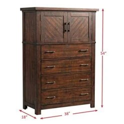 Furnishings Dex Chest Rustic/Walnut/Poplar Wood/MDF/Poplar Solid Wood 6 Furnishings Dex Chest Rustic/Walnut/Poplar Wood/MDF/Poplar Solid Wood -Best Furniture Store 41xKypkvCqL