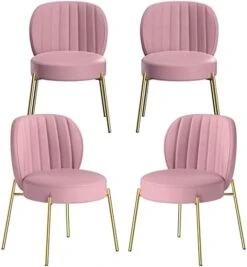 Sucrever Dining Chairs Set Of 2, Upholstered Dining Chairs, Kitchen & Dining Room Chairs, Mid Century Modern Velvet Accent Chair With Gold Legs For Dining Kitchen Living Room Bedroom, Yellow -Best Furniture Store 41xLtN7rytL. AC