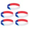 GENERIC Fourth Of July Silicone Motivational Wristband USA Independence Day Red White And Blue Rubber Bracelet For Unisex