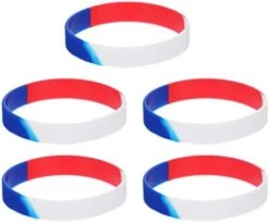 GENERIC Fourth Of July Silicone Motivational Wristband USA Independence Day Red White And Blue Rubber Bracelet For Unisex -Best Furniture Store 41xNihIjAYL. AC