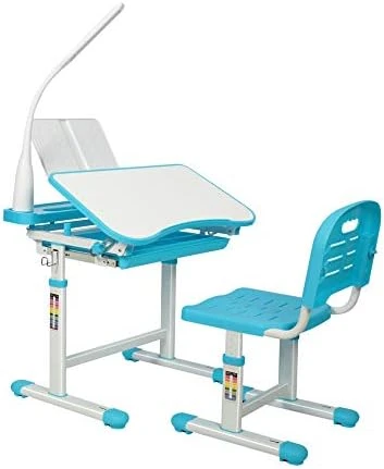 Gowxil Kids Functional Desk And Chair Set, Height Adjustable Children School Study Desk With Tilt Desktop, Bookstand, LED Light, Metal Hook And Storage Drawer For Boys Girls 5 Gowxil Kids Functional Desk And Chair Set, Height Adjustable Children School Study Desk With Tilt Desktop, Bookstand, LED Light, Metal Hook And Storage Drawer For Boys Girls - Image 5
