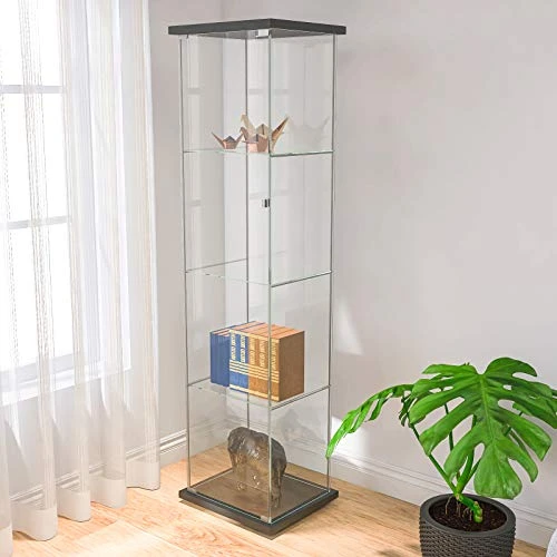YKLU 64" Glass Display Stand China Cabinet Curio Cabinet Collection Display Case With 4 Shelves 2 YKLU 64" Glass Display Stand China Cabinet Curio Cabinet Collection Display Case With 4 Shelves - Image 2