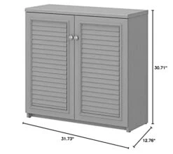 Bush Furniture Fairview 2 Door Low Storage Cabinet, Cape Cod Gray 6 Bush Furniture Fairview 2 Door Low Storage Cabinet, Cape Cod Gray -Best Furniture Store 41xpPPcw2YL