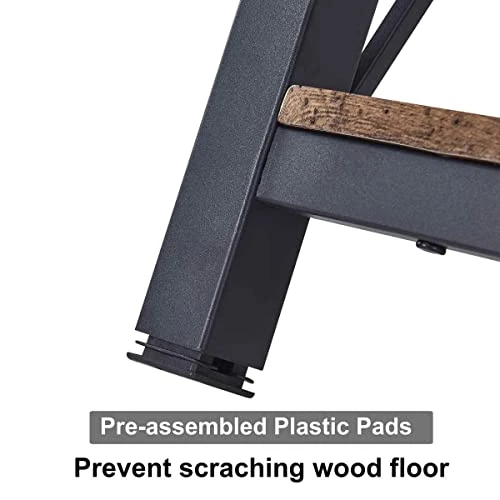 BON AUGURE Industrial Sofa Console Table For Entryway, 3 Tier Foyer Table For Hallway, Rustic Hall Tables Behind Couch (47 Inch, Rustic Brown) 5 BON AUGURE Industrial Sofa Console Table For Entryway, 3 Tier Foyer Table For Hallway, Rustic Hall Tables Behind Couch (47 Inch, Rustic Brown) - Image 5