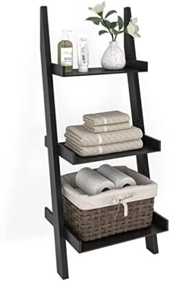 Ballucci 3-Tier Storage Ladder Shelf And Organizer, Modern Wood Leaning Ladder Bookshelf, Ladder Bookcase, Small Book Shelf, Narrow Bookshelf For Bedroom, Living Room, Kitchen, Bathroom, Black 15 Ballucci 3-Tier Storage Ladder Shelf And Organizer, Modern Wood Leaning Ladder Bookshelf, Ladder Bookcase, Small Book Shelf, Narrow Bookshelf For Bedroom, Living Room, Kitchen, Bathroom, Black -Best Furniture Store 41y41lTGfbL. AC