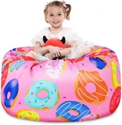 KABOER Bean Bag Cover For Kids,200L Stuffed Animal Storage Bean Bag Chair Cover |Stuffable Zipper Beanbag For Organizing Children Soft Plush Toys (32x29inch) -Best Furniture Store 41yCJbhu5fL. AC