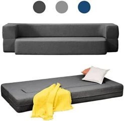 BALUS Folding Sofa Bed, Convertible Sleeper Sofa Bed Queen,Floor Couch Bed,Futon Sofa Bed Memory Foam Mattress,Floor Sofa Bed Twin For Living Room/Bedroom/Guest Room/Home Office,Navy Blue -Best Furniture Store 41ydQlrMCaL. AC