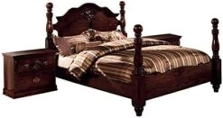 Of America FOA Hemps 2pc Brown Pine Wood Bedroom Set - King + Nightstand -Best Furniture Store 41yemk83 SL. AC 2