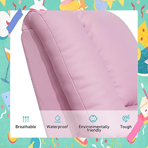 Laidbksit Kids Recliner Chair,Toddler Recliner For 0-5 Years Old,Kids Recliner Chair With Cup Holder And Side Pocket For Childs,Mini Recliner Chair Suitable For Kid's Bedroom -Pink Kids Recliner 4 Laidbksit Kids Recliner Chair,Toddler Recliner For 0-5 Years Old,Kids Recliner Chair With Cup Holder And Side Pocket For Childs,Mini Recliner Chair Suitable For Kid's Bedroom -Pink Kids Recliner - Image 4