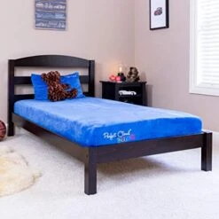 Made In The USA Kids Plush 7-inch Memory Foam Twin Mattress, Shredded Foam Pillow, And Teddy Bear For Day/Trundle/Bunk Bed - (Blue) -Best Furniture Store 41ywoWJU XL. AC