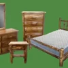 - Torched Log Bedroom Suite - Queen - 5pc