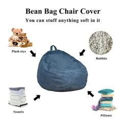 Bean Bag Chairs Cover (No Filler),Bean Bag Cover,Stuffed Animal Storage Bean Bag,Bean Bag For Kids,Adults,Teens,36 X 45 In Blue Bean Bag 17 Bean Bag Chairs Cover (No Filler),Bean Bag Cover,Stuffed Animal Storage Bean Bag,Bean Bag For Kids,Adults,Teens,36 X 45 In Blue Bean Bag -Best Furniture Store 41z9bWZuROL
