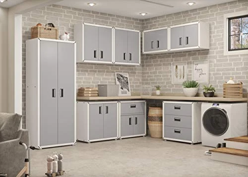 Itbe For Home Ready-to-Assemble Wall Steel Cabinet With Two Doors (White And Grey) 5 Itbe For Home Ready-to-Assemble Wall Steel Cabinet With Two Doors (White And Grey) - Image 5