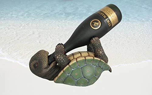 DWK "Slow But Steady Turtle Decorative Table Top Wine Bottle Holder | Home Bar Decor | Wine Accessories For A Wine Bar | Kitchen Organization | Great Gifts For Her - 11.5" 3 DWK "Slow But Steady Turtle Decorative Table Top Wine Bottle Holder | Home Bar Decor | Wine Accessories For A Wine Bar | Kitchen Organization | Great Gifts For Her - 11.5" - Image 3